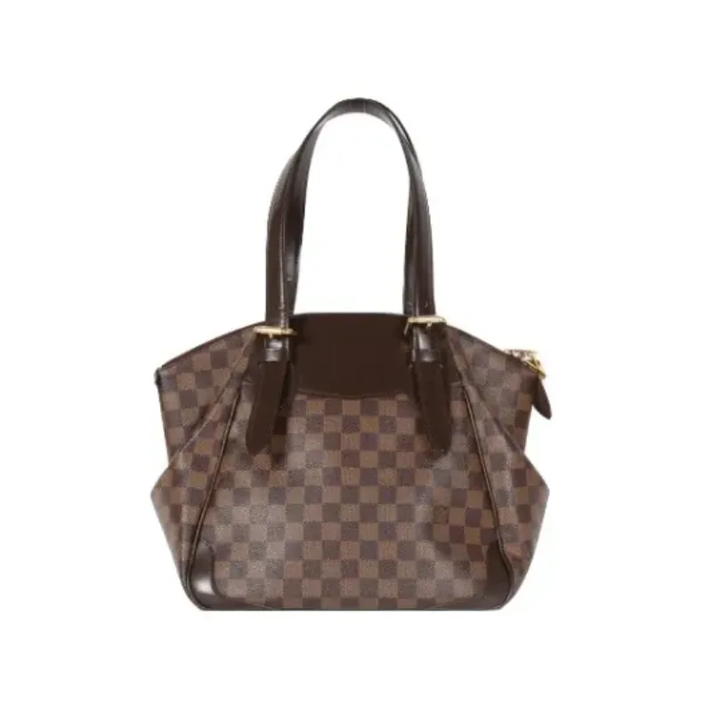 LOUIS VUITTON◇2)ネヴァーフルMM_ダミエ・エベヌ_BRW/PVC/BRW