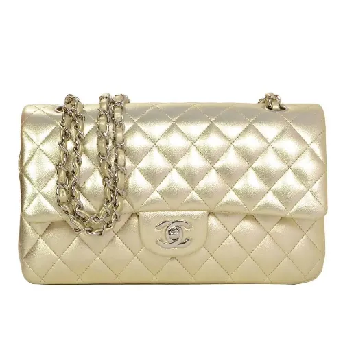 チェーンショルダーバッグ マトラッセ ラムスキン ゴールド シングル