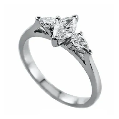 PT900 新品】ダイヤモンド リング マーキス ファンシーシェイプ 宝石