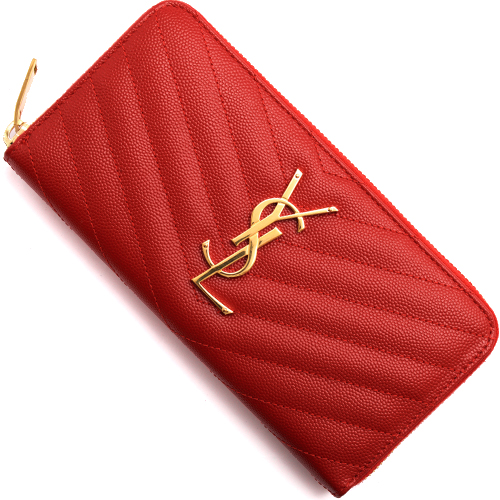 サンローランパリ 長財布 YSL ニューレッド