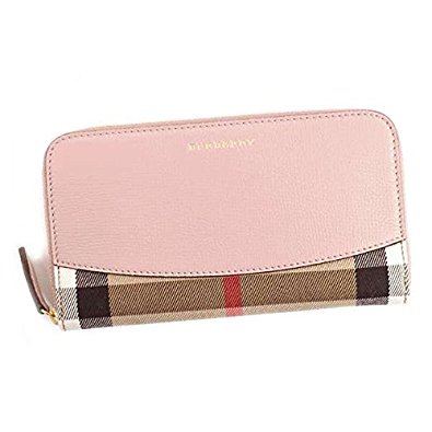 バーバリー 長財布 ベージュ/ピンク
