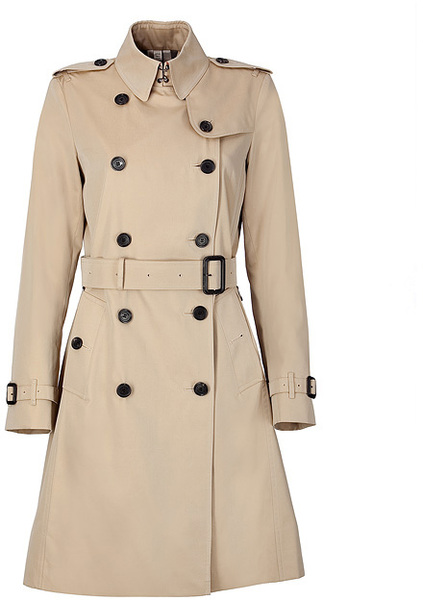 バーバリー BURBERRY KENSINGTON HONEY コットン トレンチ コート