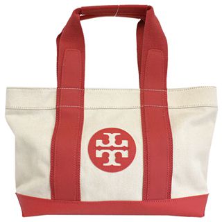 トリーバーチ キャンバス トートバッグ レッド